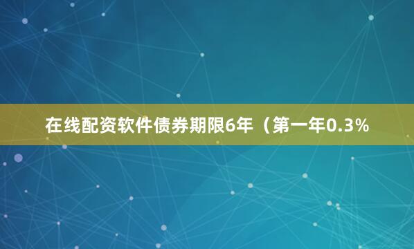在线配资软件债券期限6年（第一年0.3%